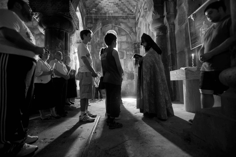 Religious ceremony at Gandazar Monastery. 